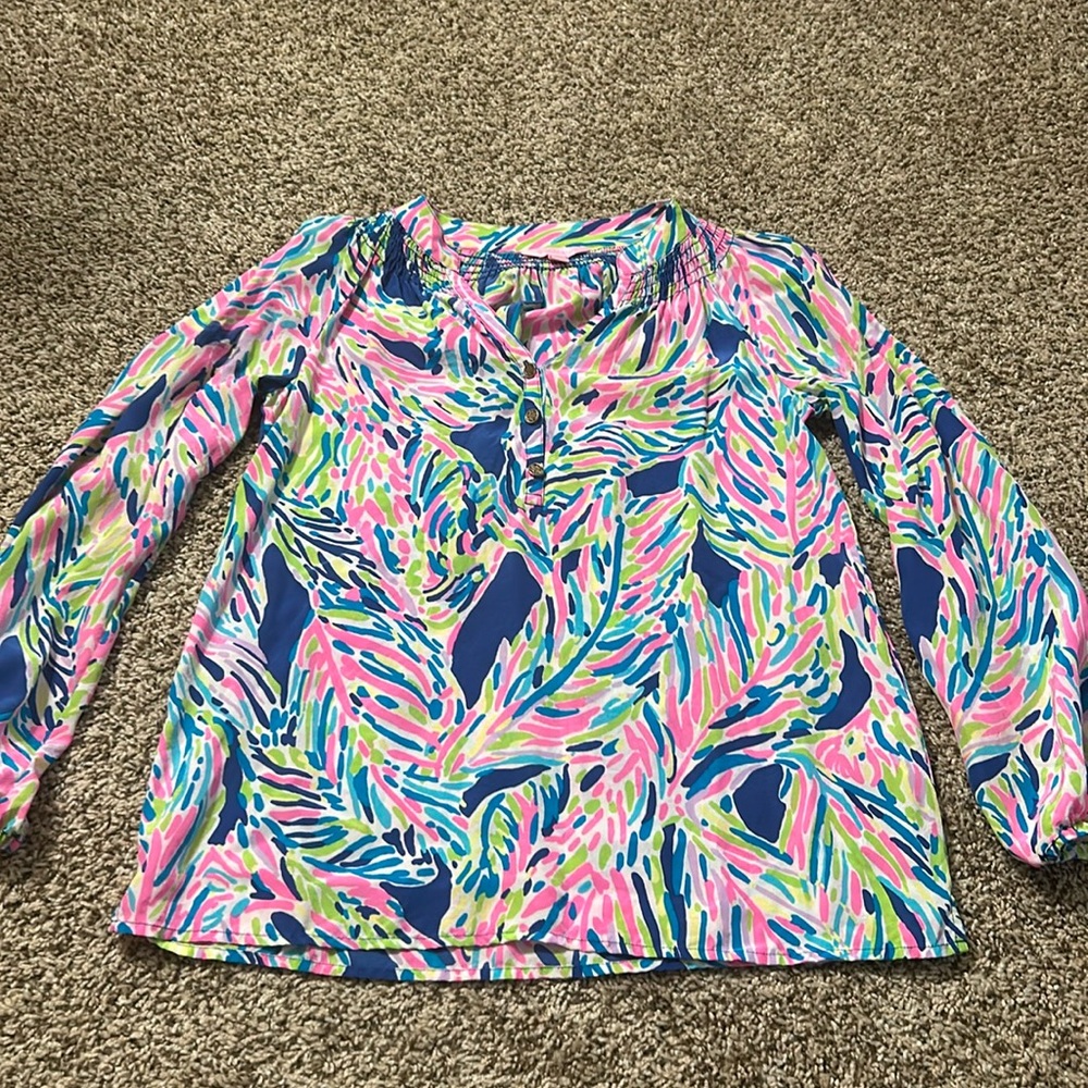 Lilly Pulitzer Blouse 100% Silk